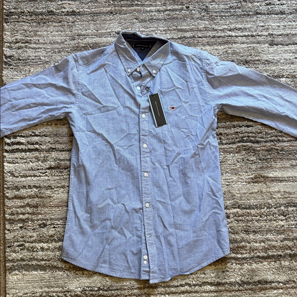 Tommy Hilfiger Blue Casual Button Down Shirt